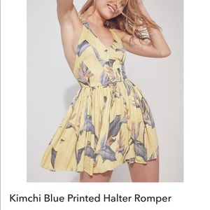 Kimchi Blue Printed Halter Romper